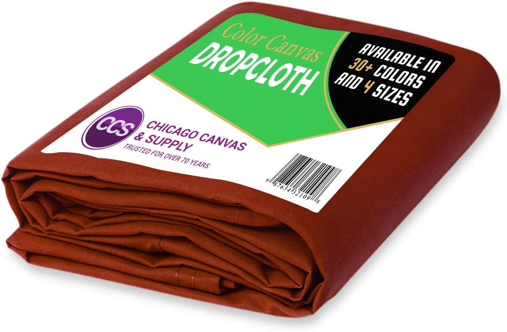 Orange Cotton Canvas Drop Cloth 6 by 10 Feet Pack of 2 B251