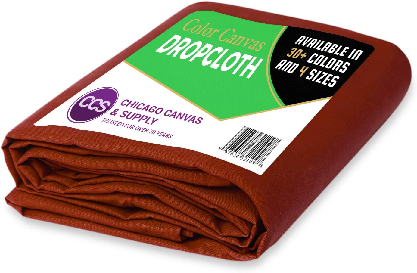 Orange Cotton Canvas Drop Cloth 6 by 10 Feet Pack of 2 B251