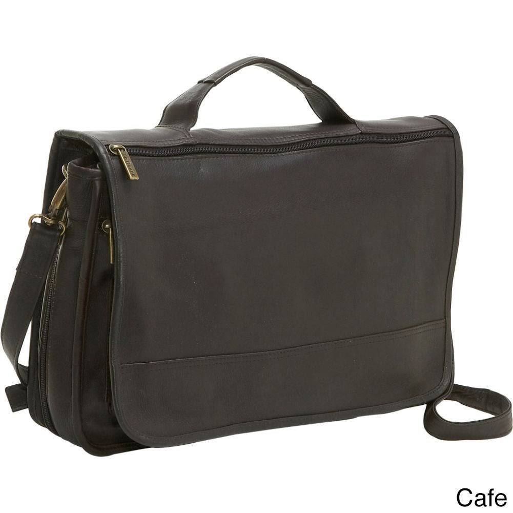 Leather Expandable Messenger R243