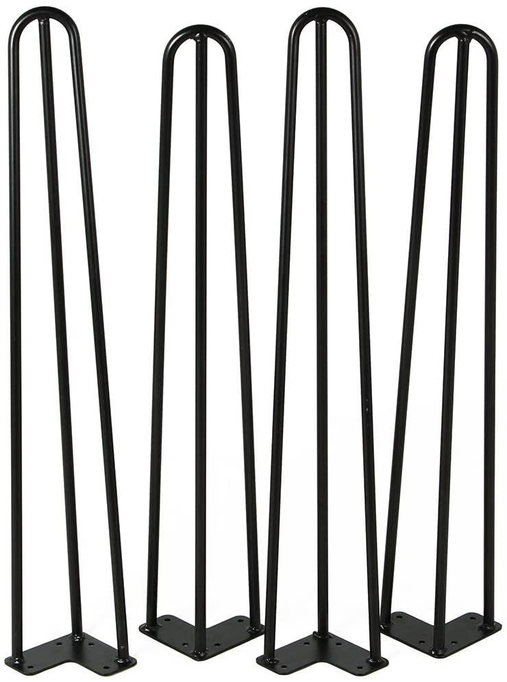 Satin Black Hairpin Coffee Table Legs Set of 4 S47236