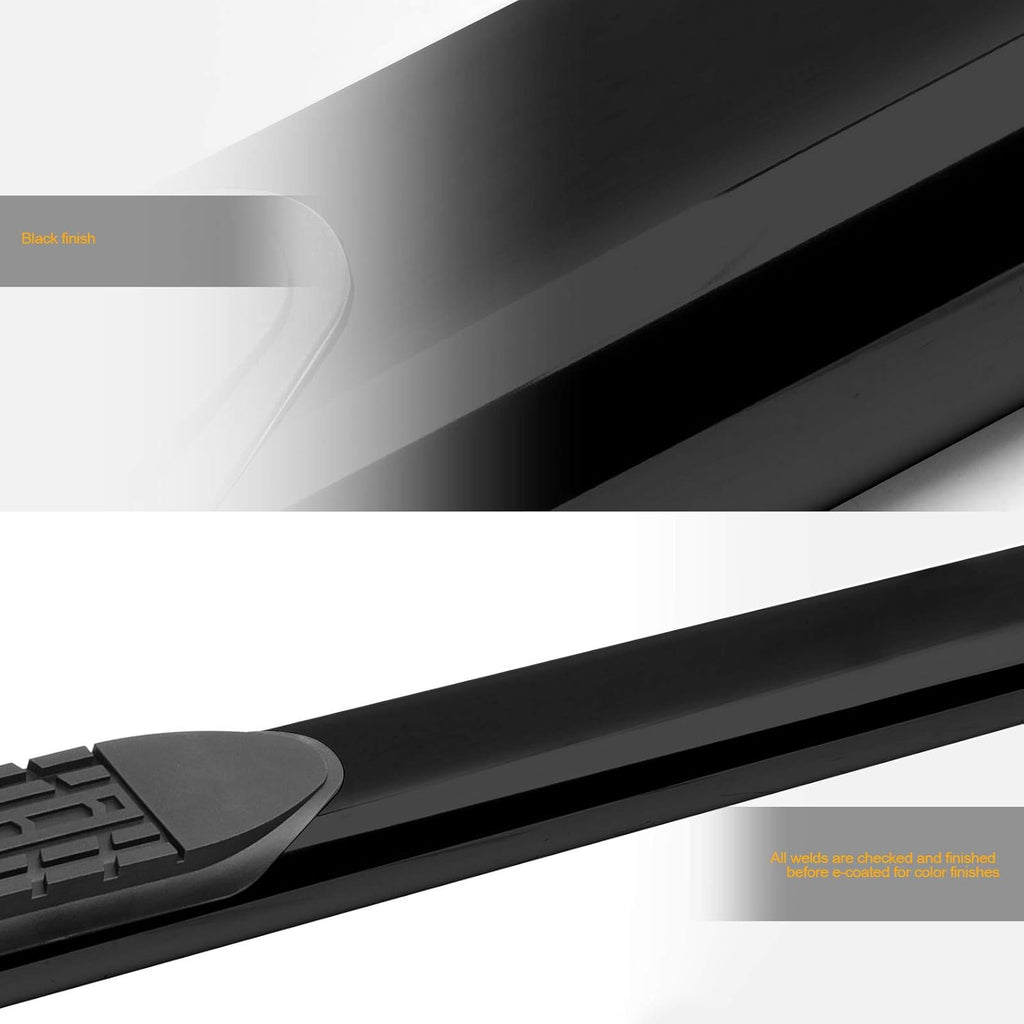 4 Oval Side Step Nerf Bars Black A674