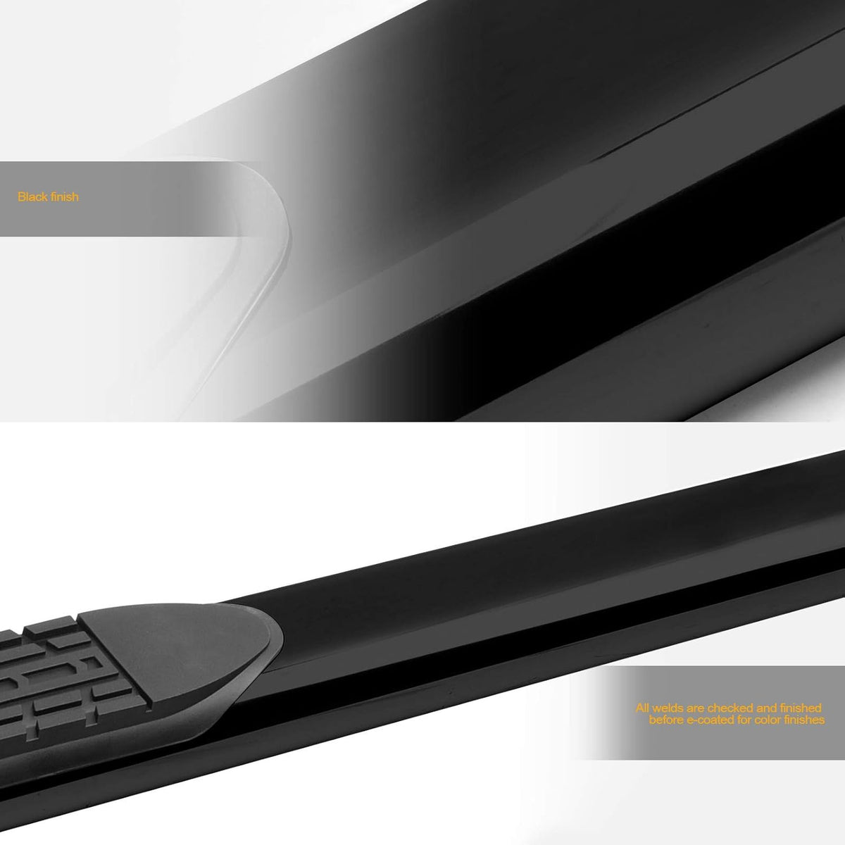 4 Oval Side Step Nerf Bars Black A674