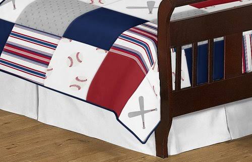 Red/White 5-Piece Toddler Bedding Set B238539