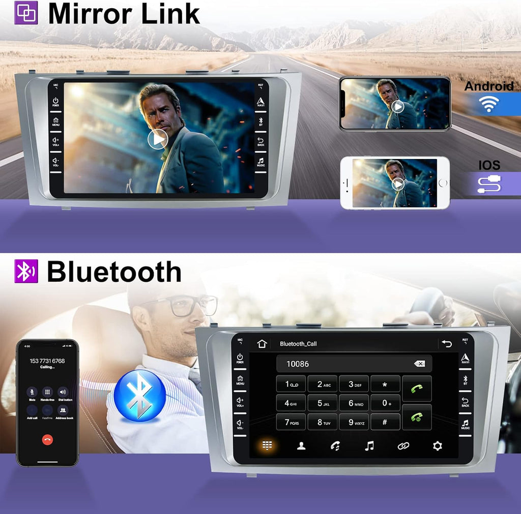 8 Inch Double Din Touchscreen Car Stereo with Bluetooth Backup Camera B33868