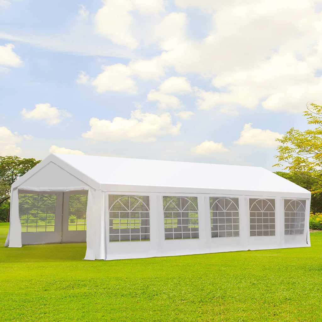 White Commercial Party Tent Gazebo with Removable Sidewalls A988