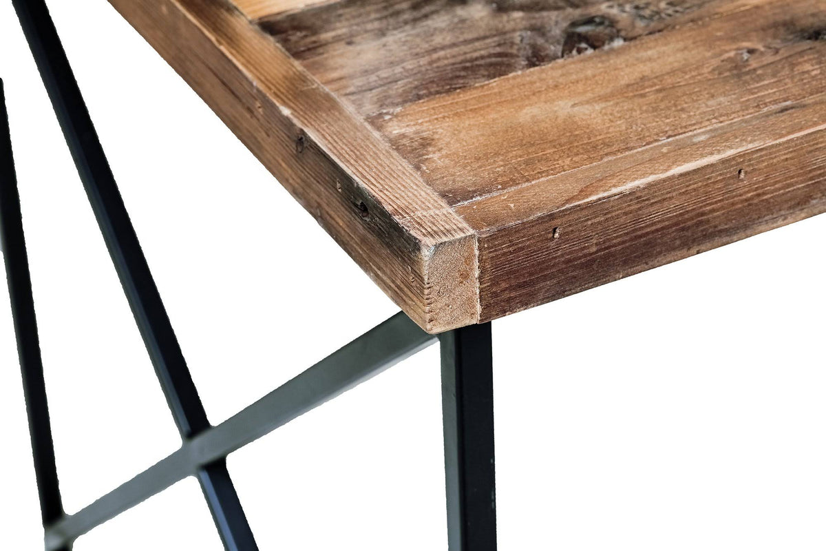 Reclaimed Nesting Tables Set of 2 Brown Wood E33263