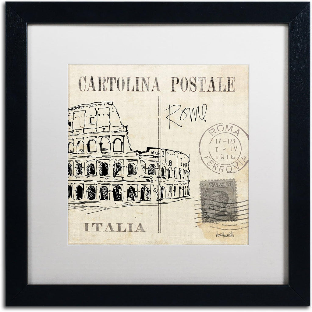 16 by 16-Inch White Matte and Black Frame Artwork X989