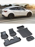 TPE Floor Mats and Rear Trunk Cargo Tray Set of 6 T8634