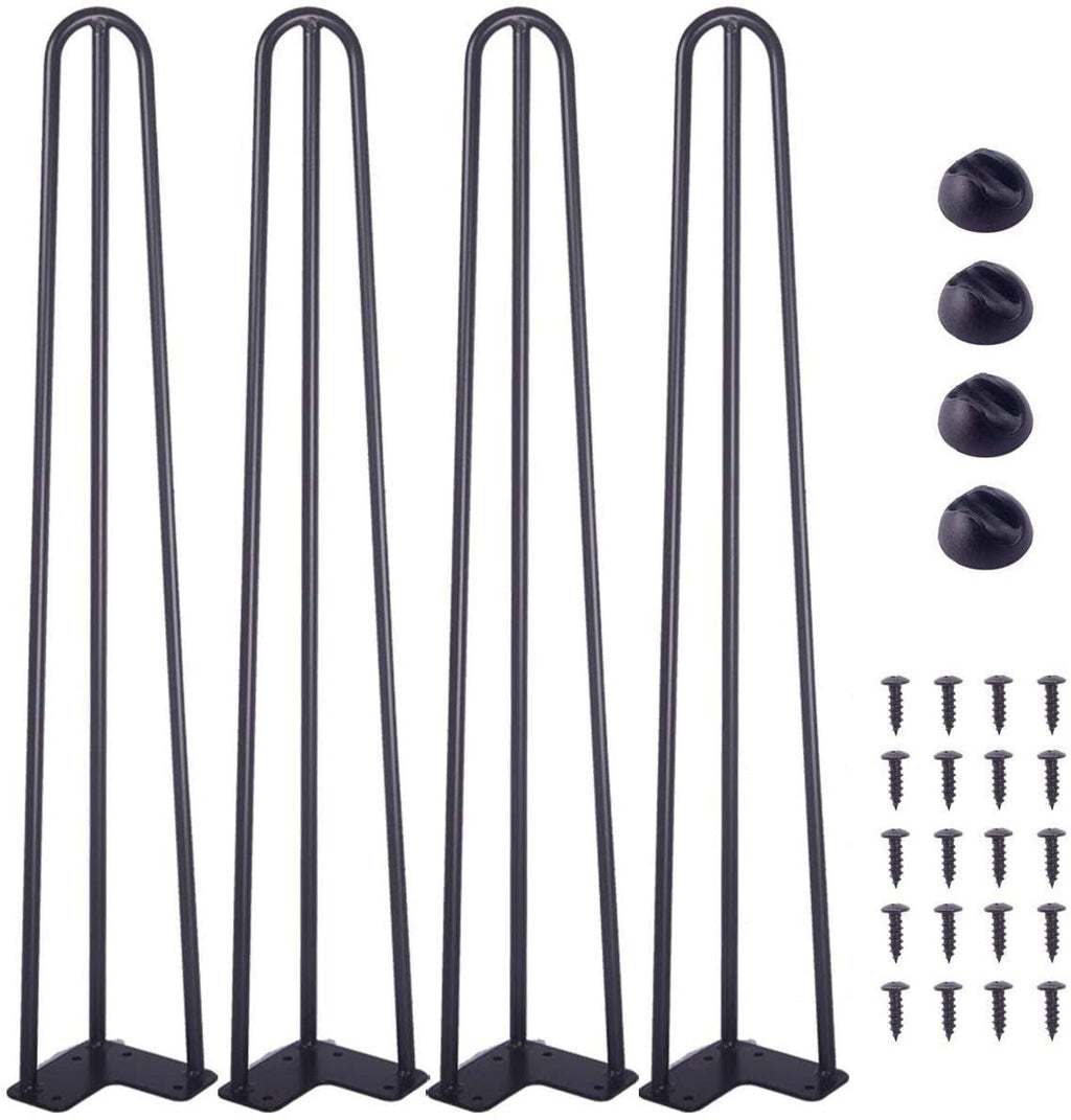 Satin Black Hairpin Coffee Table Legs Set of 4 S47236