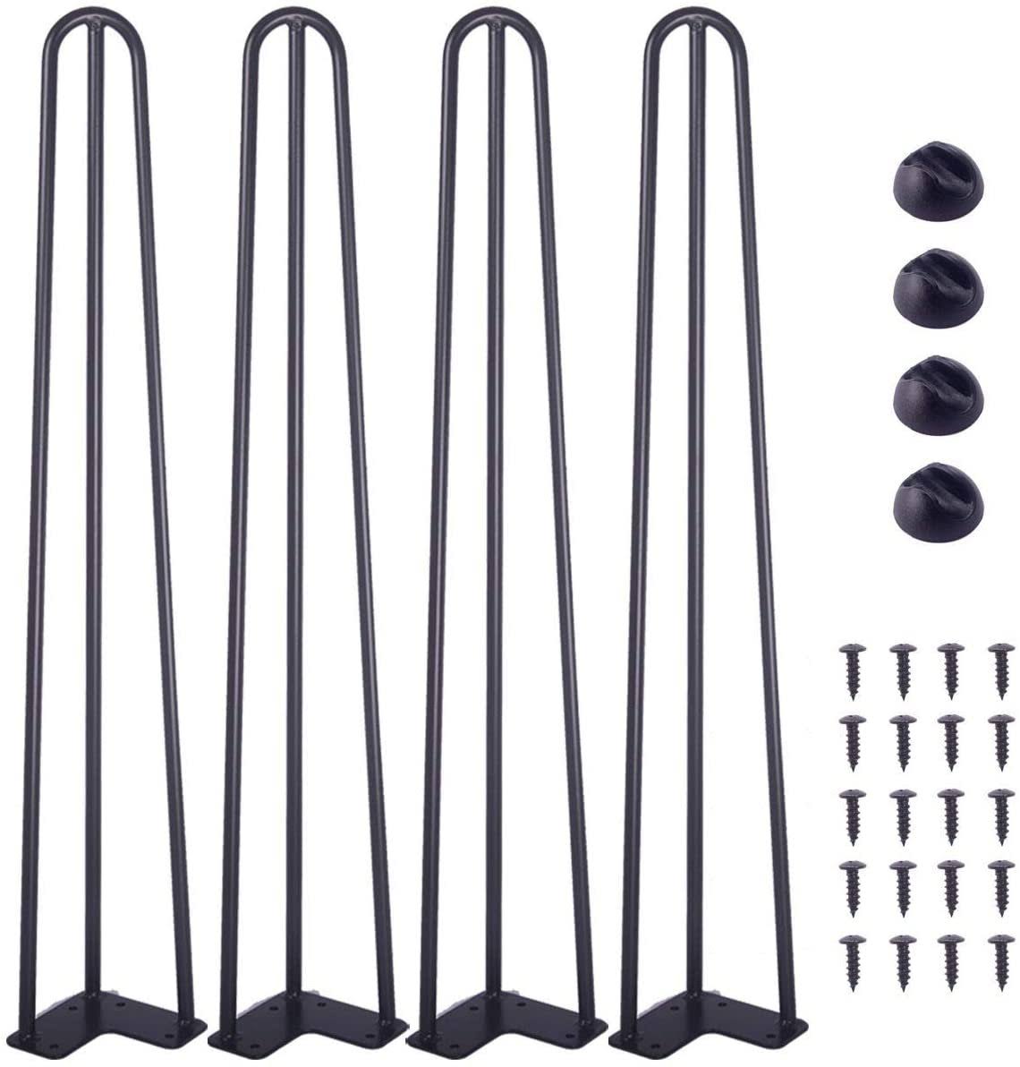 Satin Black Hairpin Coffee Table Legs Set of 4 S47236