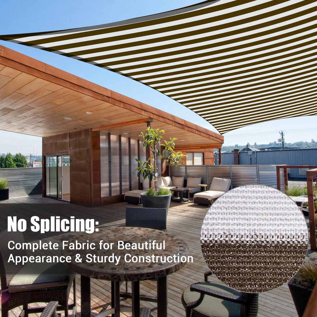 2 Pack 12x12 Ft 97% UV Block Square Sun Shade Sail HDPE Canopy I636674