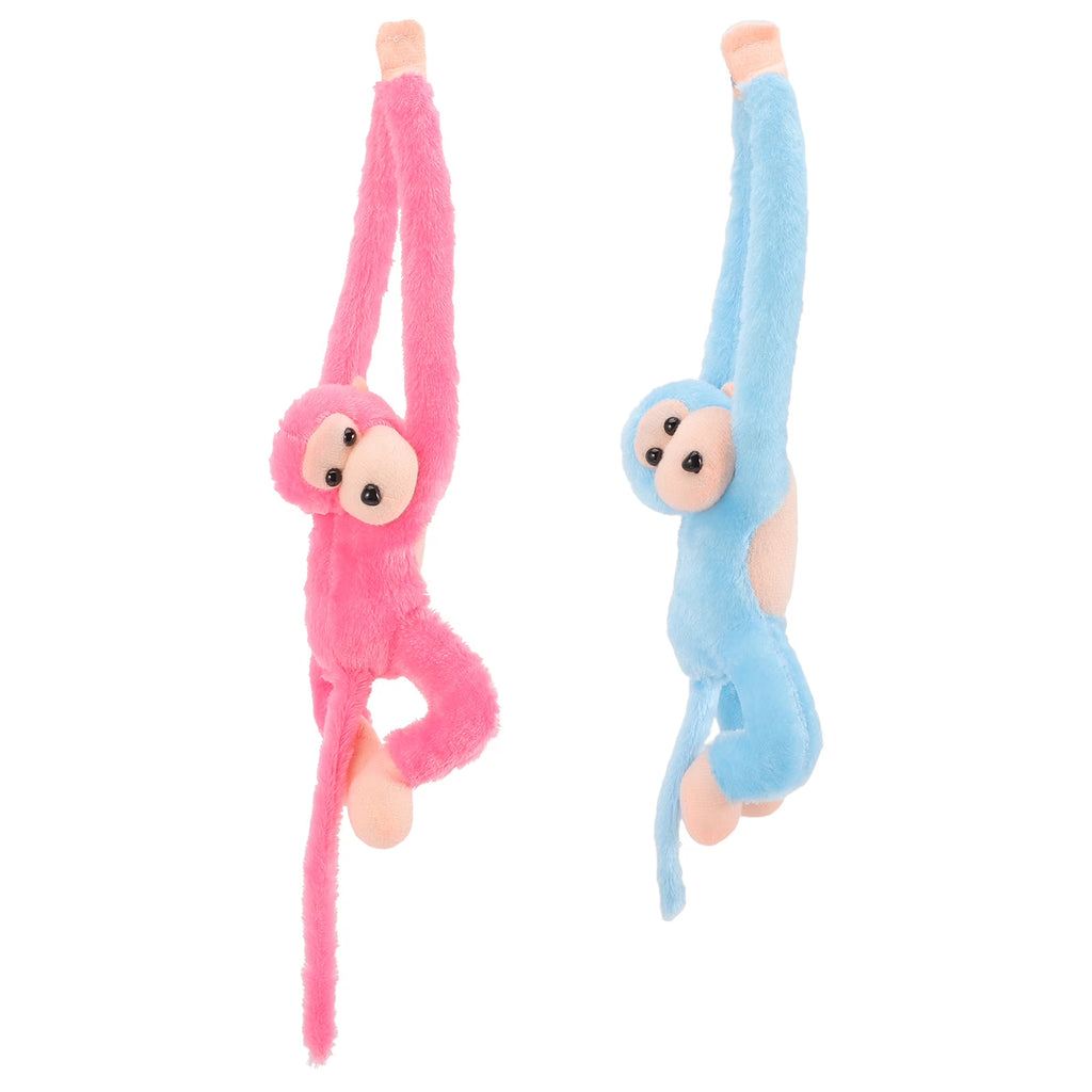 2Pcs Hanging Plush Monkey Doll Stuffed Animal Toy X3863