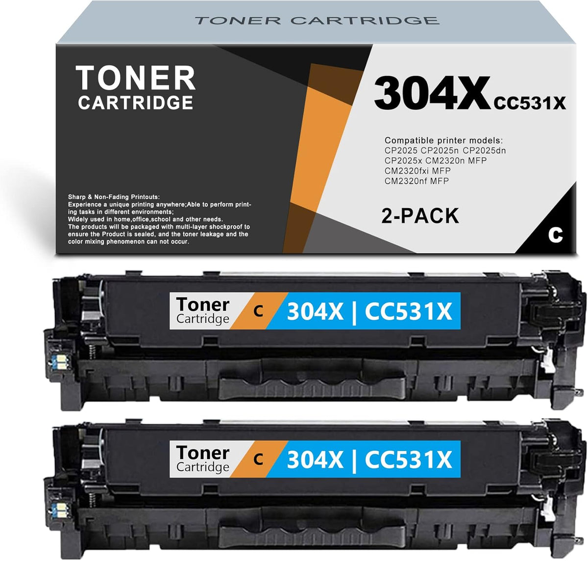 2 Pack High Yield Toner Cartridge for HP Printer G1261