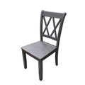 Grey Farmhouse Dining Side Chairs, Set of 2 J3715