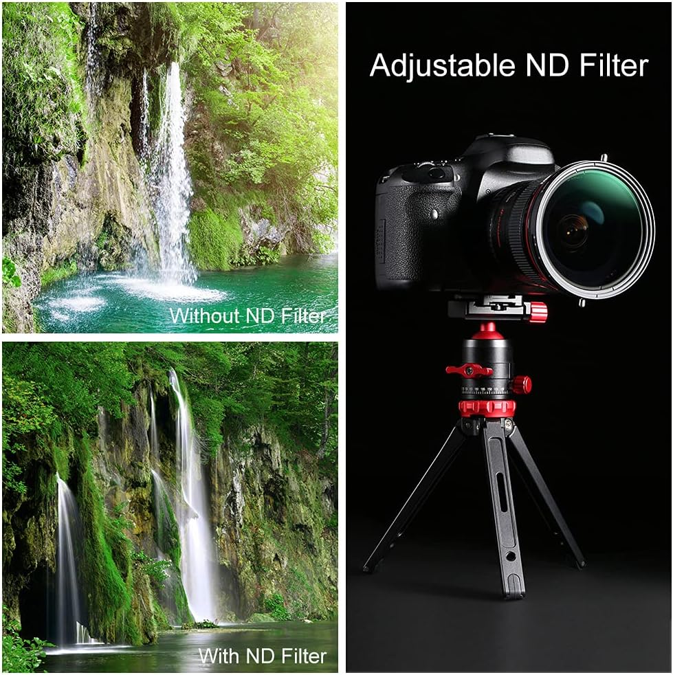 58mm Variable ND2-ND32 ND Filter and CPL Circular Polarizing Filter 2 in 1 O377423
