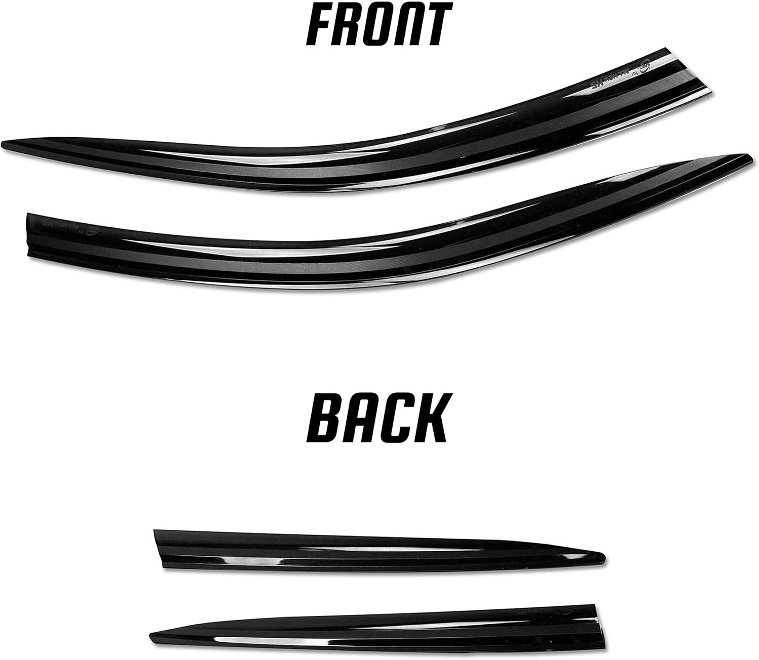 Set of 4 Acrylic Side Window Wind Deflector V4637