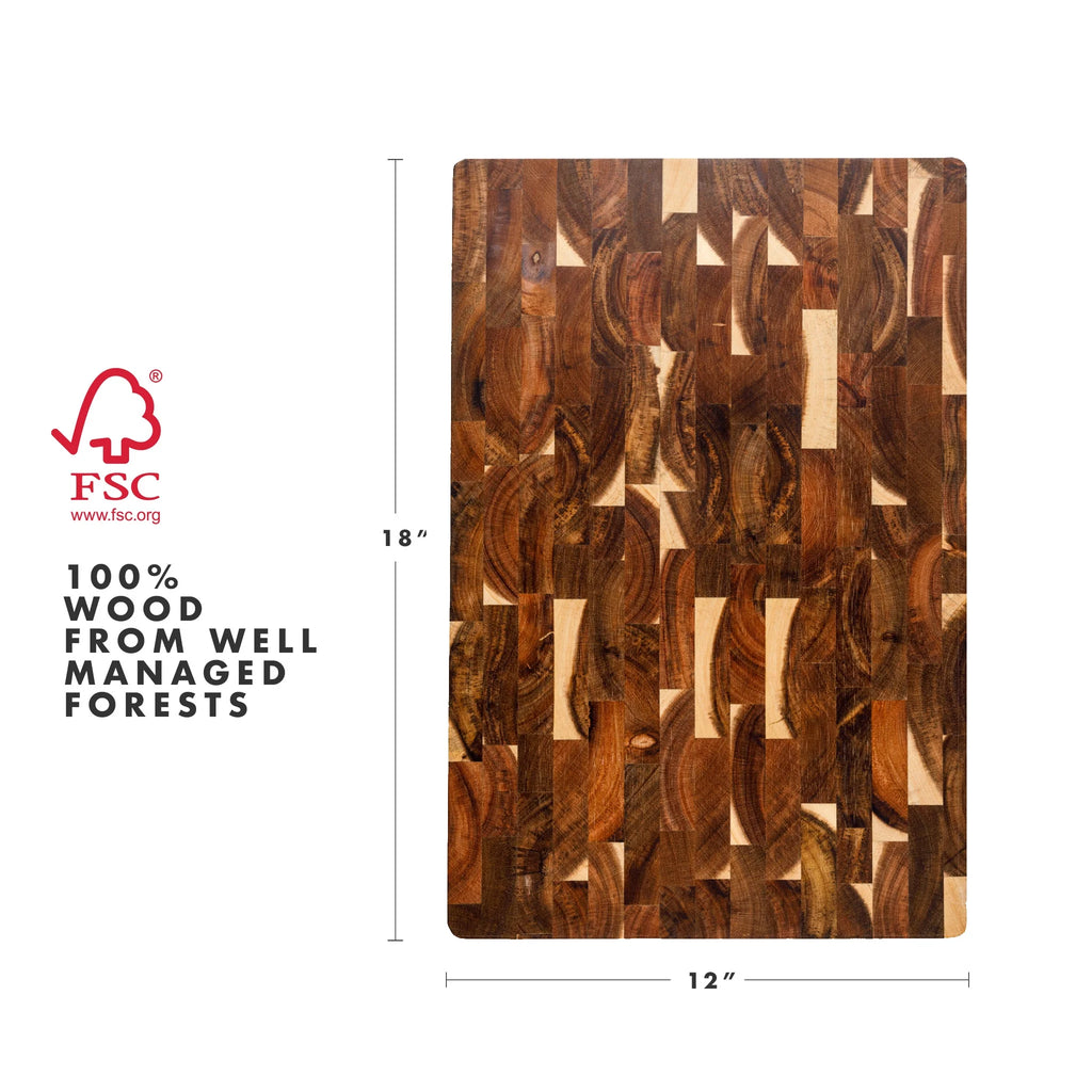 Acacia End-Grain Cutting Board G62048