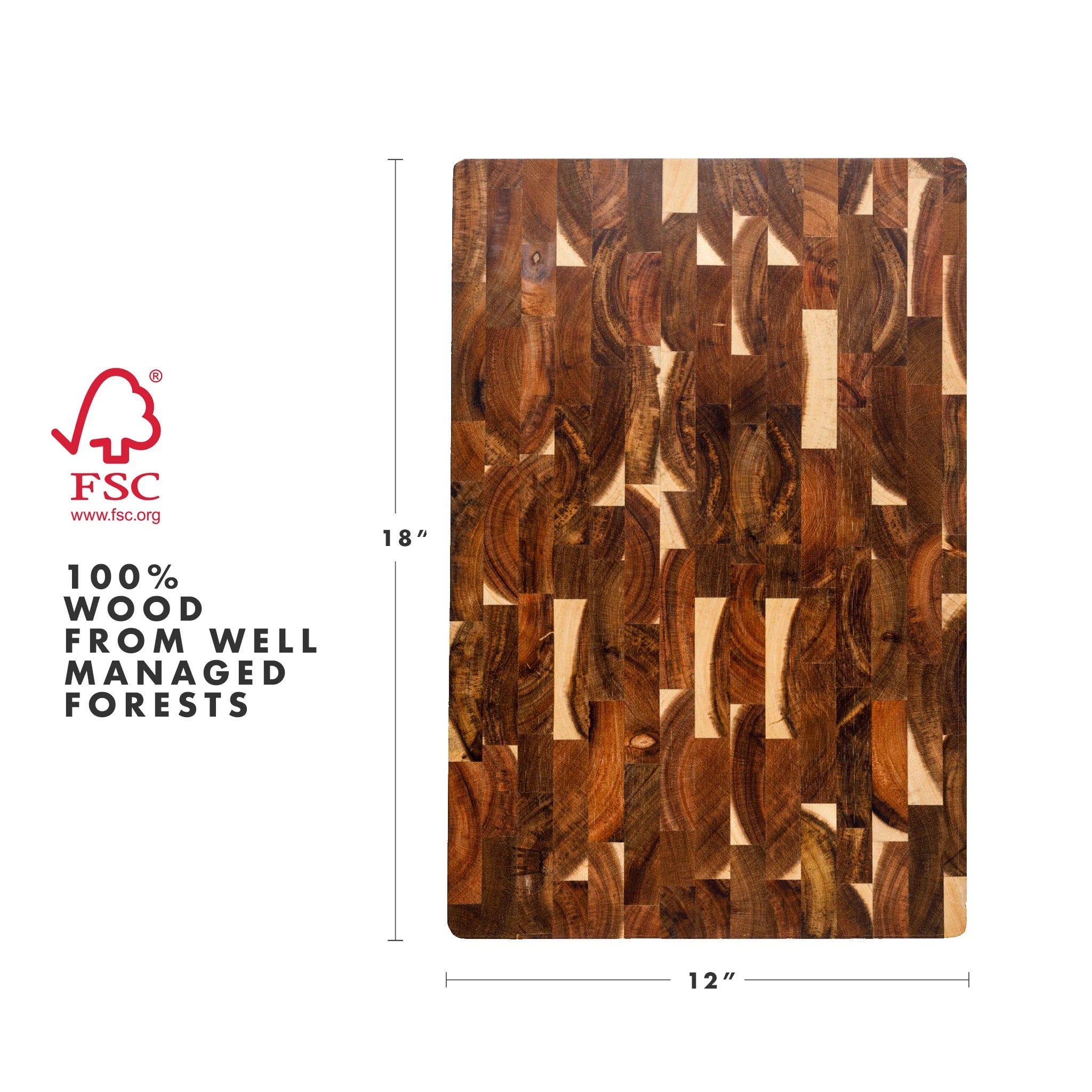 Acacia End-Grain Cutting Board G62048