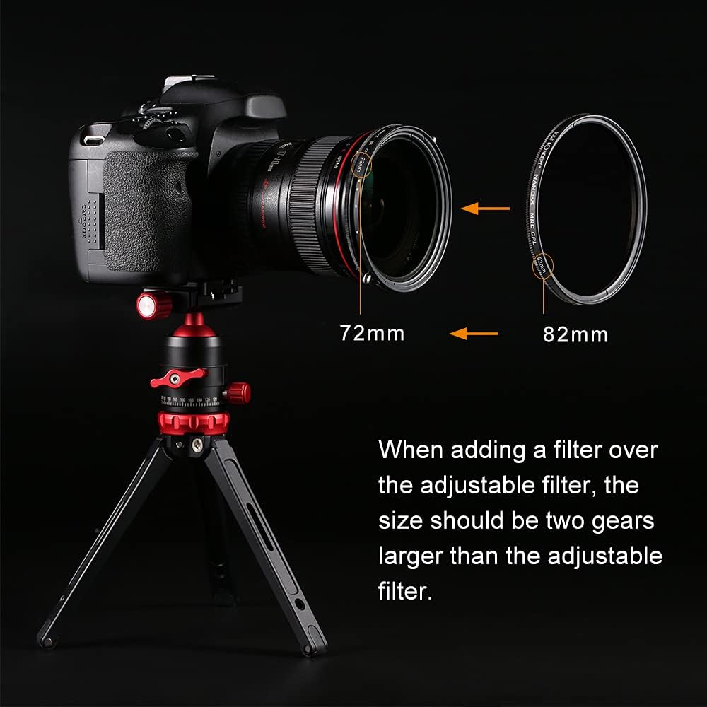 58mm Variable ND2-ND32 ND Filter and CPL Circular Polarizing Filter 2 in 1 O377423