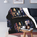 Black Fleece Throw Blanket X346701