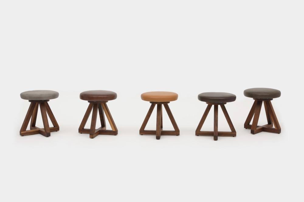 Bleached White Oak Stool R732