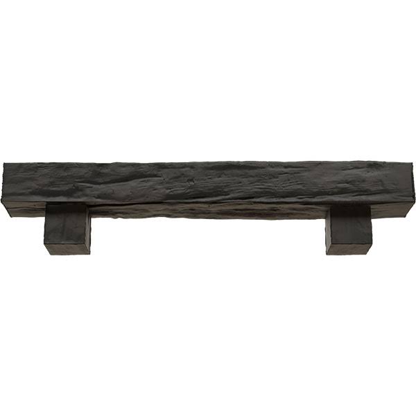 Burnished Cedar Faux Wood Fireplace Mantel Kit with Alamo Corbels Q119344
