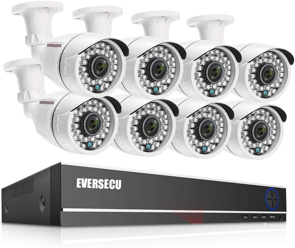 4 Channel 1080P DVR Security Camera System with 4 Weatherproof Cameras Q798850