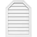 36x22W x 16x22H Octagonal Top Surface Mount PVC Gable Vent N753