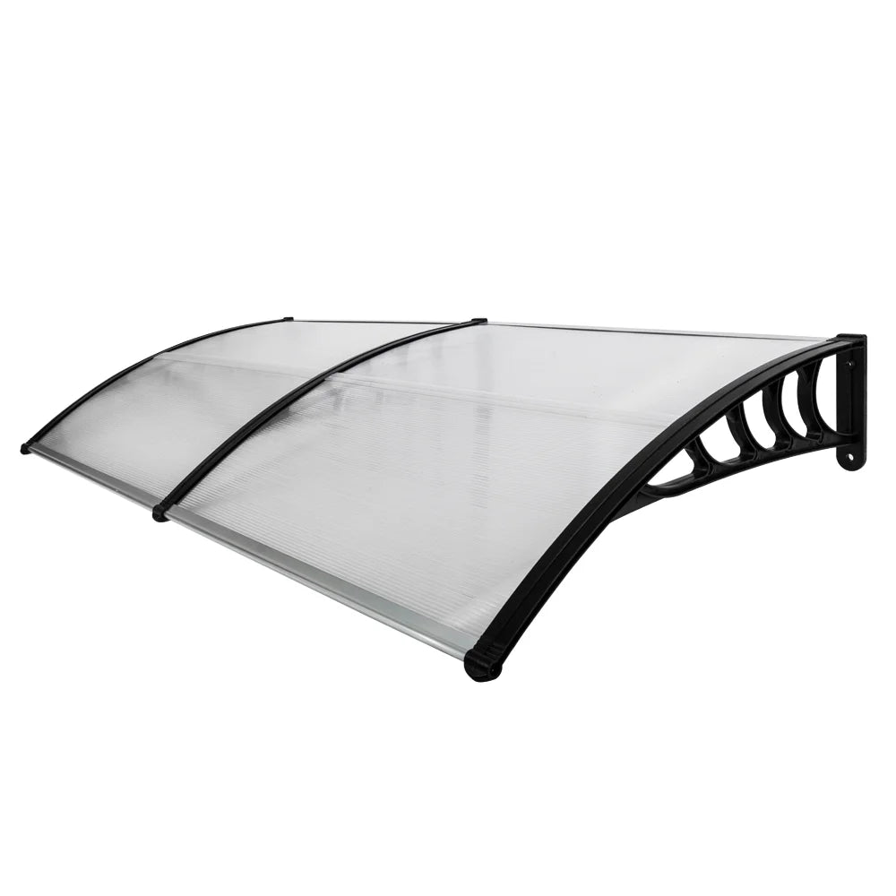 80"40" Polycarbonate ABS Black Awning with Aluminum Fixing Bars B7819