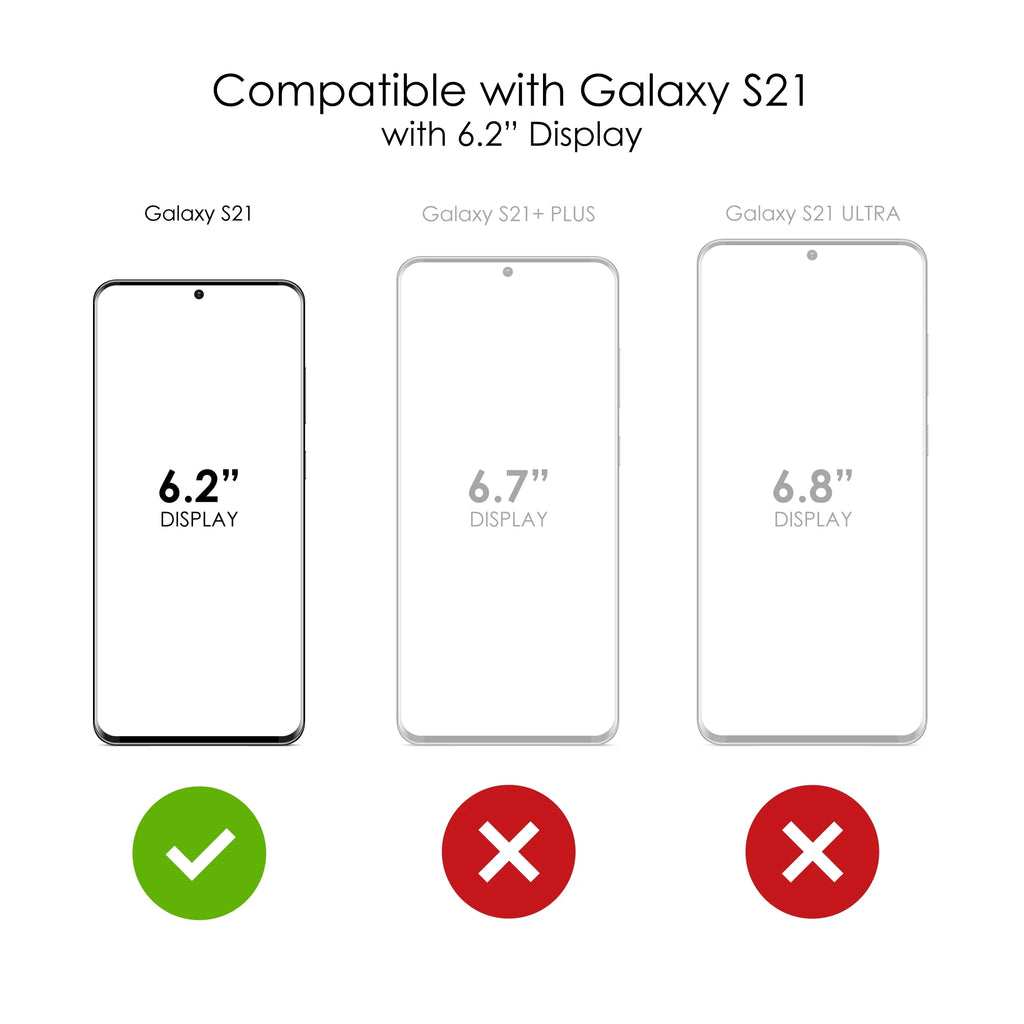 Clear Shockproof Hybrid Case for Galaxy S21 5G with Tempered Glass Screen Protector C170