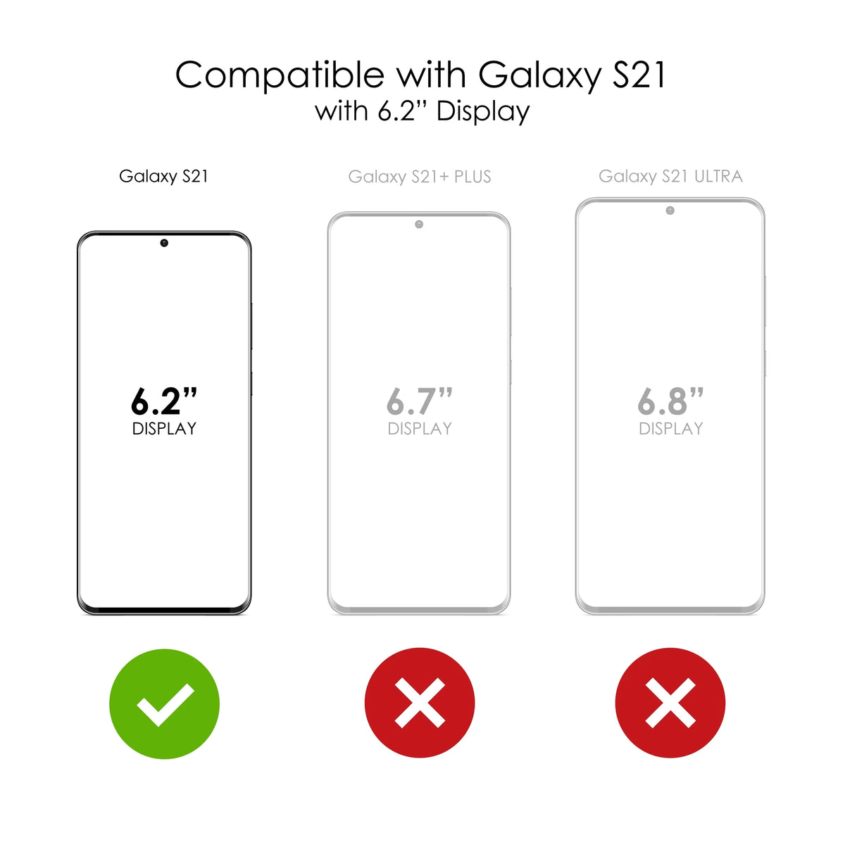 Clear Shockproof Hybrid Case for Galaxy S21 5G with Tempered Glass Screen Protector C170