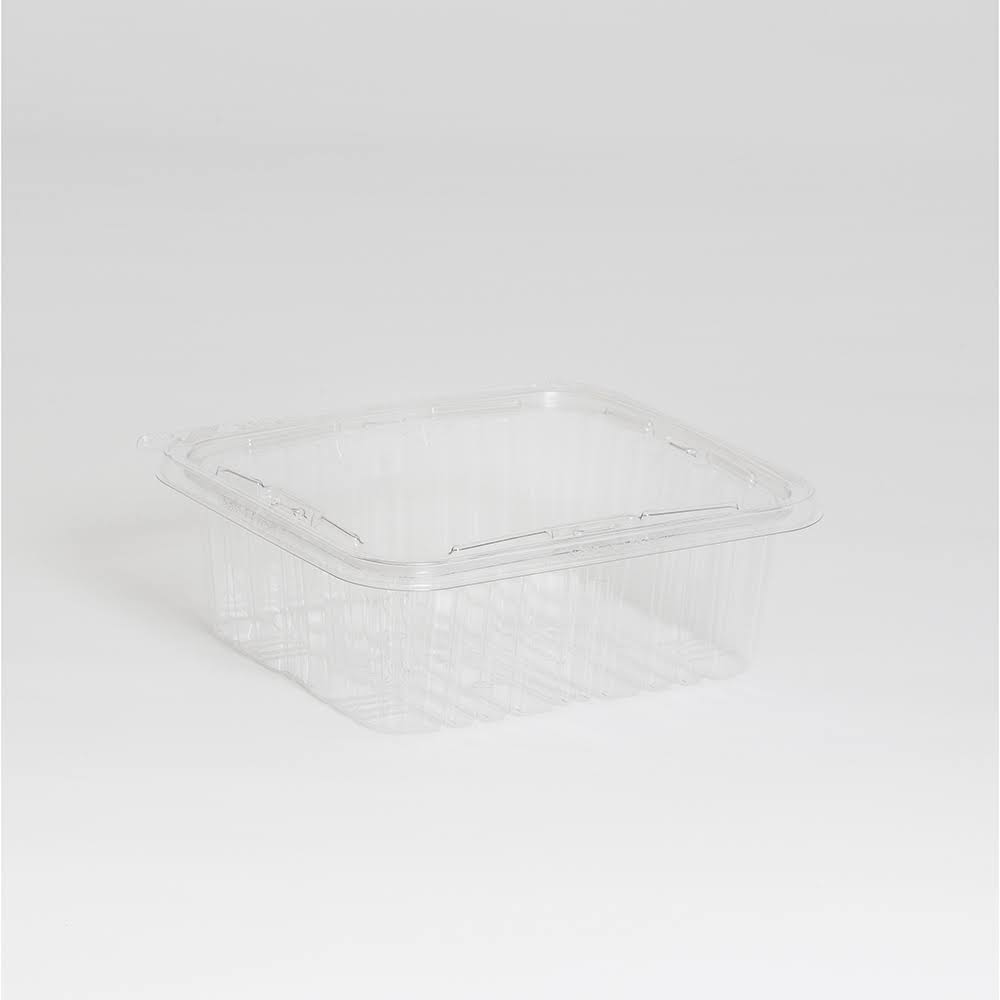 64 oz Clear Polyethylene Square Food Container, 150/Case E447370