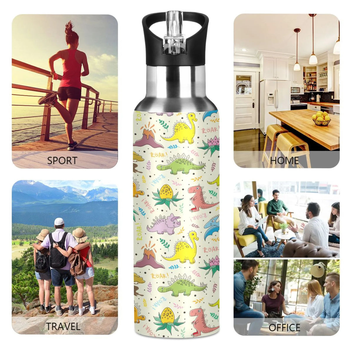 Stainless Steel Insulated Water Bottle with Straw Lid G5623