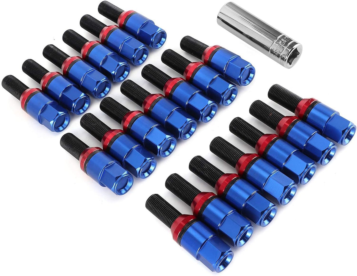 M14x1.25 Blue Tuner Style Wheel Lug Bolts Z520790