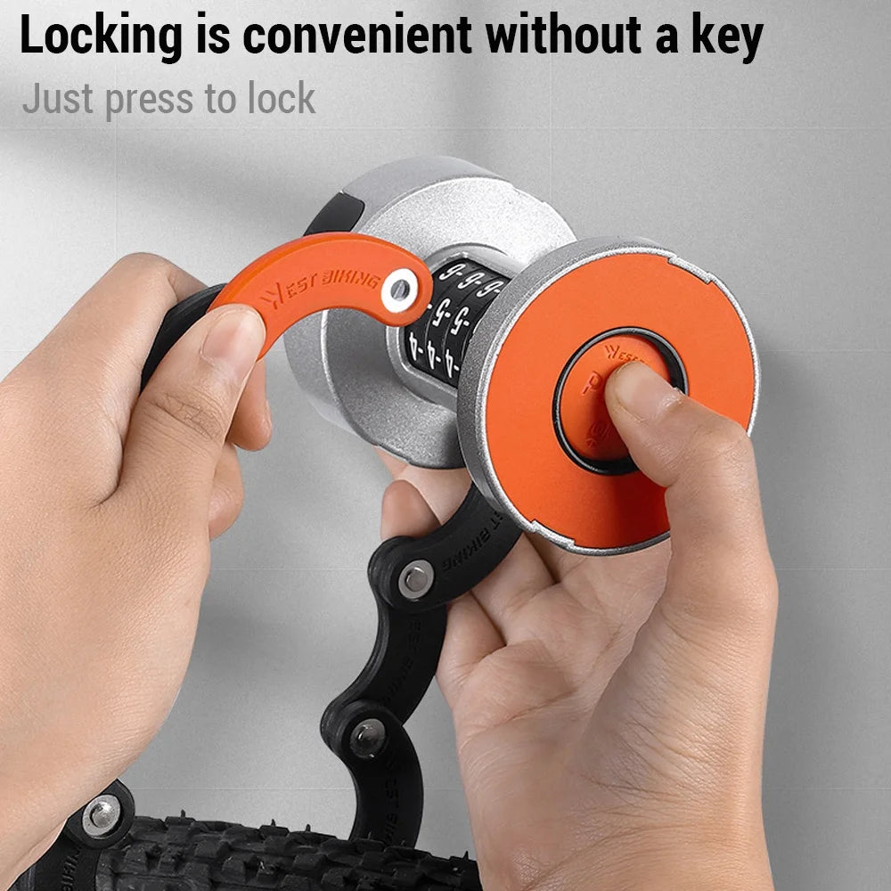 Zinc Alloy Bike Password Lock with Mount Bracket A37025