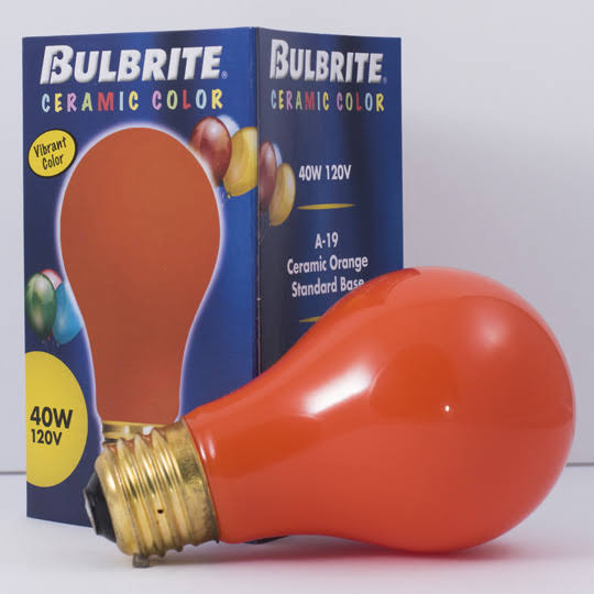 Set of 18 Dimmable Incandescent Light Bulb Ceramic Orange D723127