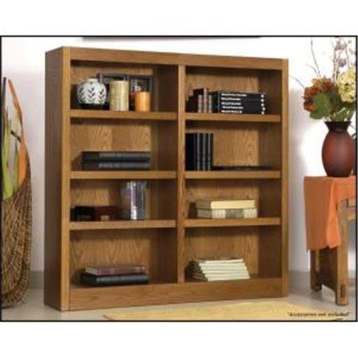 8 Shelves Dry Oak Finish Bookcase W6845