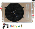 3 Row Aluminum Radiator with Electric Fan Shroud Thermostat Kit K118058