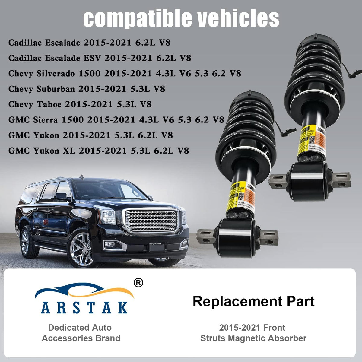 Front Struts Assembly Shock Absorber with Magnetic Ride Control Pair O977270