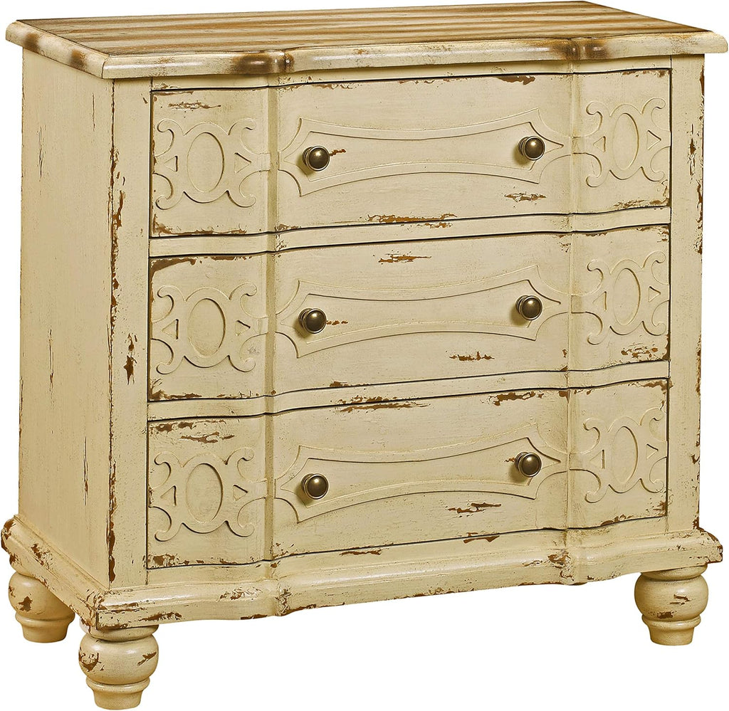 Cream Ornate Drawer Chest Storage Cabinet I532859