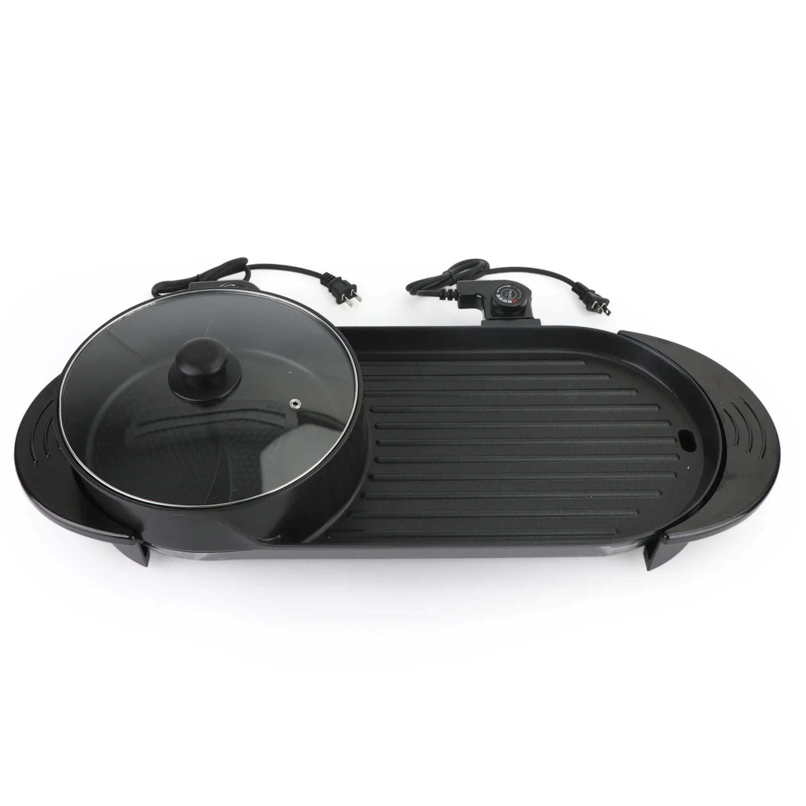 2 in 1 Portable Electric Hot Pot Barbecue Grill Non-Stick Pan R584