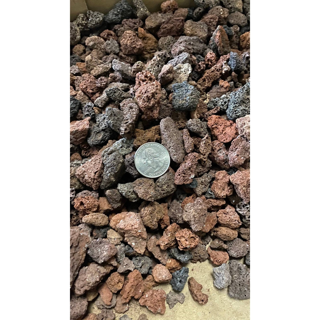 Red Volcanic Lava Rock Fire Pit 9 lbs 3/8 inch R5047
