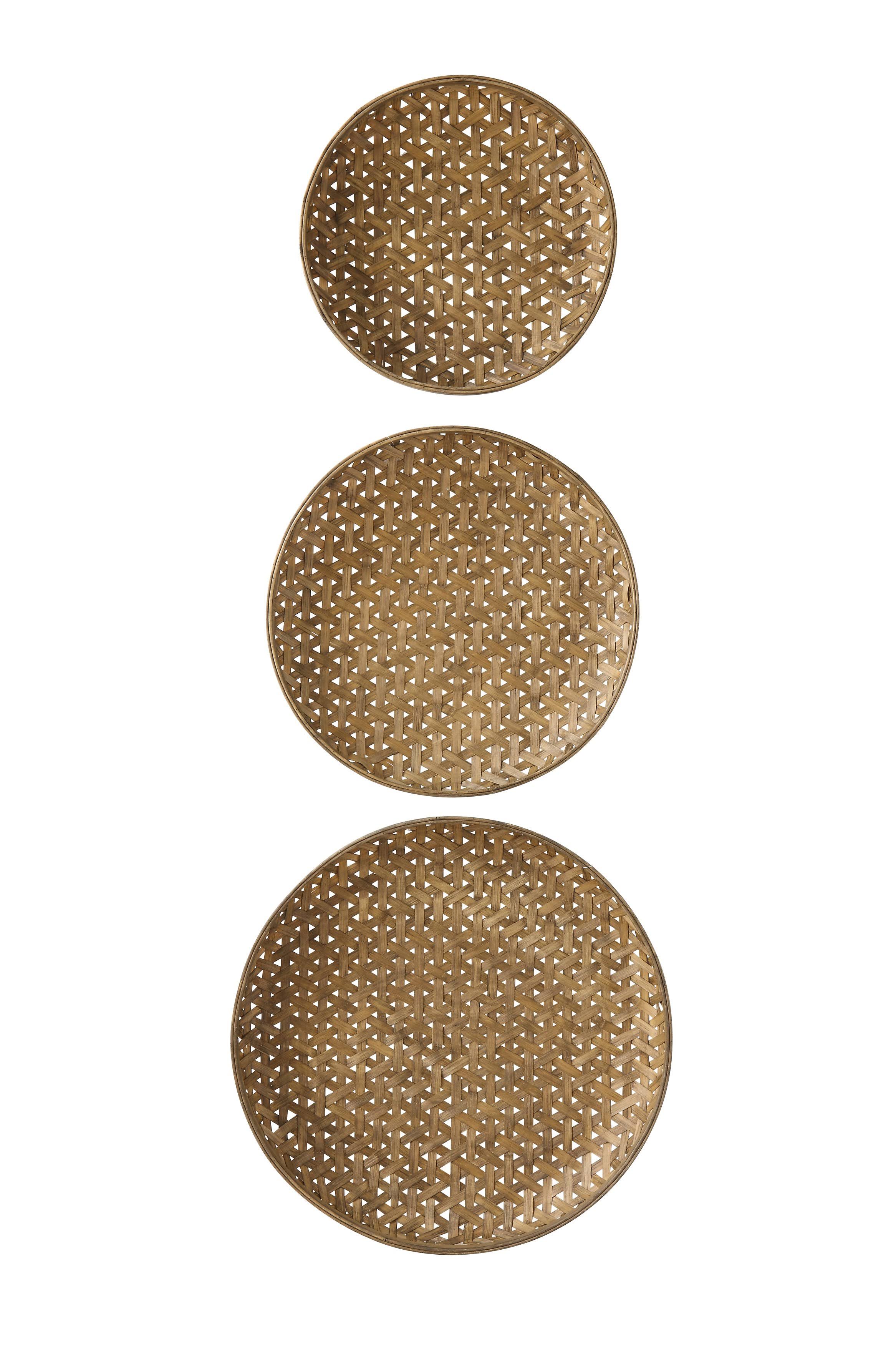 Set of 3 Bamboo Baskets A964717