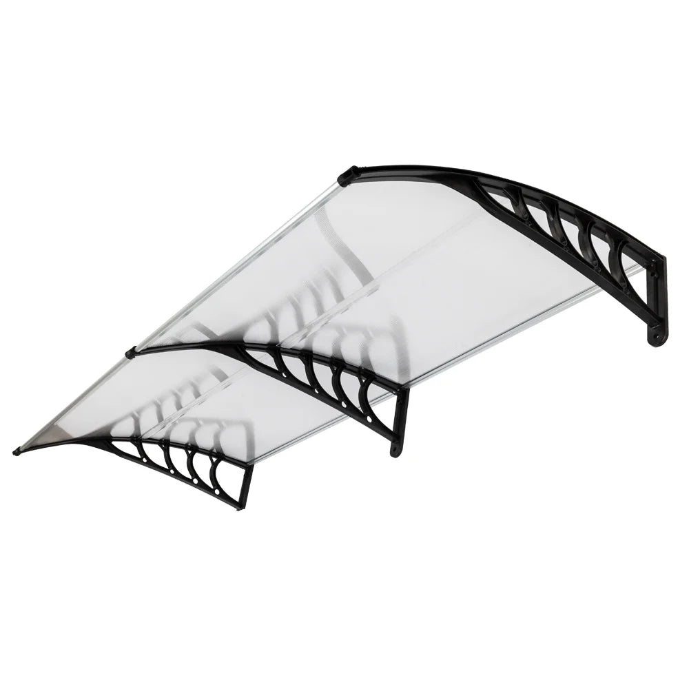 80"40" Polycarbonate ABS Black Awning with Aluminum Fixing Bars B7819