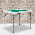 34.5x22 Square 4-Player Folding Card Game Table with Green Felt C120017