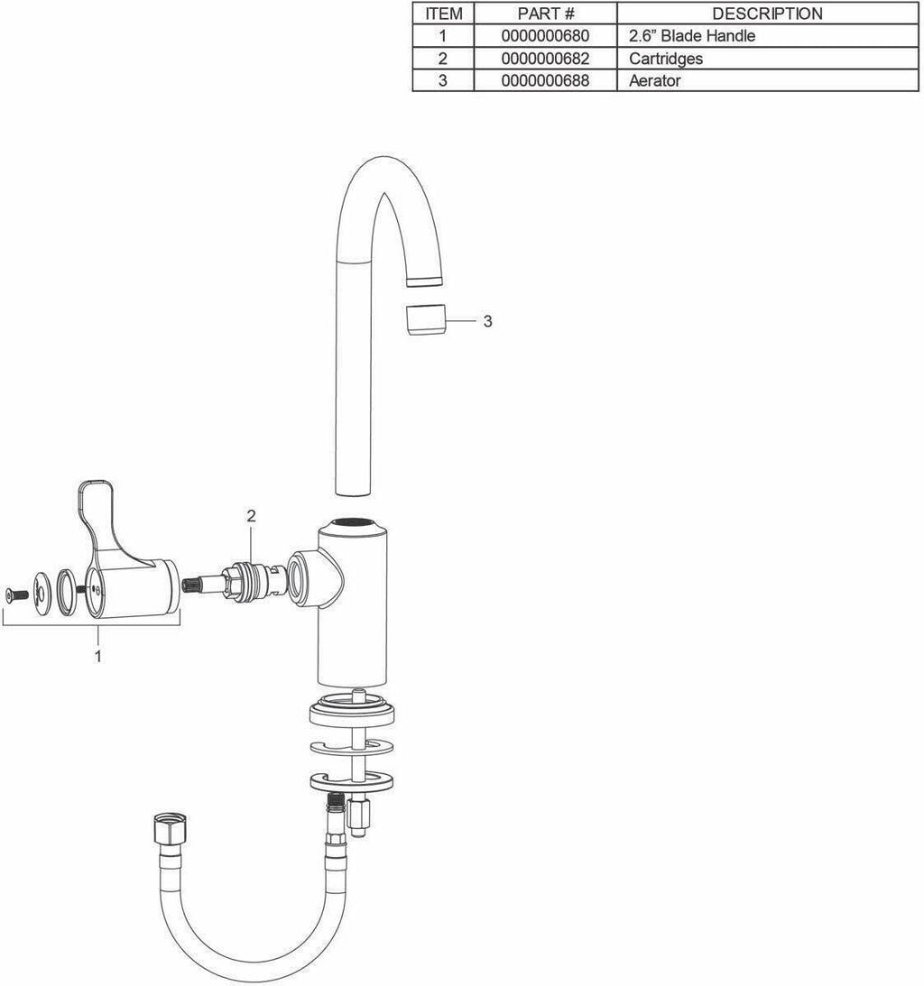 Chrome Deck Mount Faucet U7799