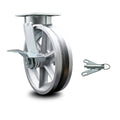 8 inch Kingpinless V Groove Semi Steel Wheel Caster with Brake and Swivel Lock I94767