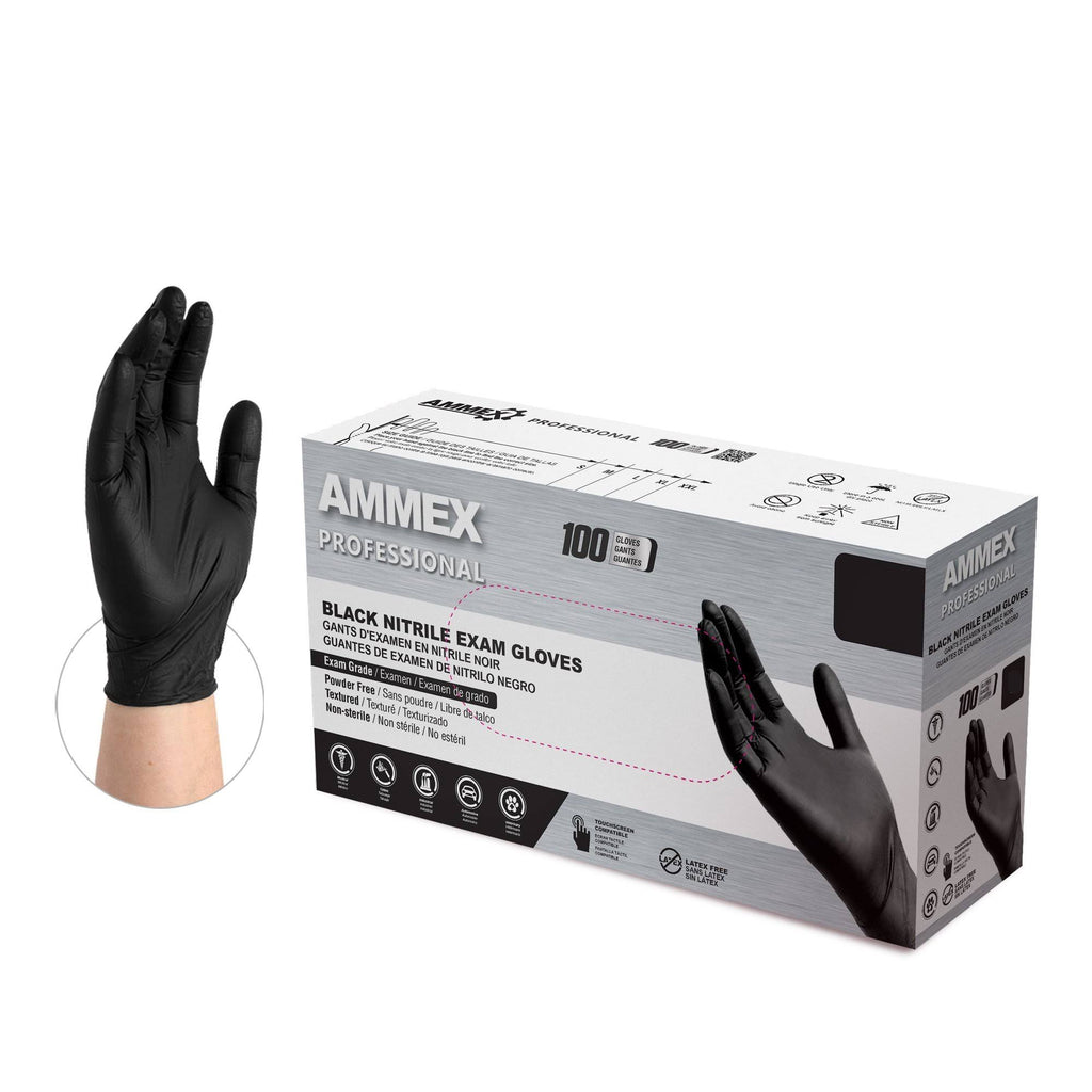 Black Nitrile Exam Gloves (Case of 1000) - Small C682