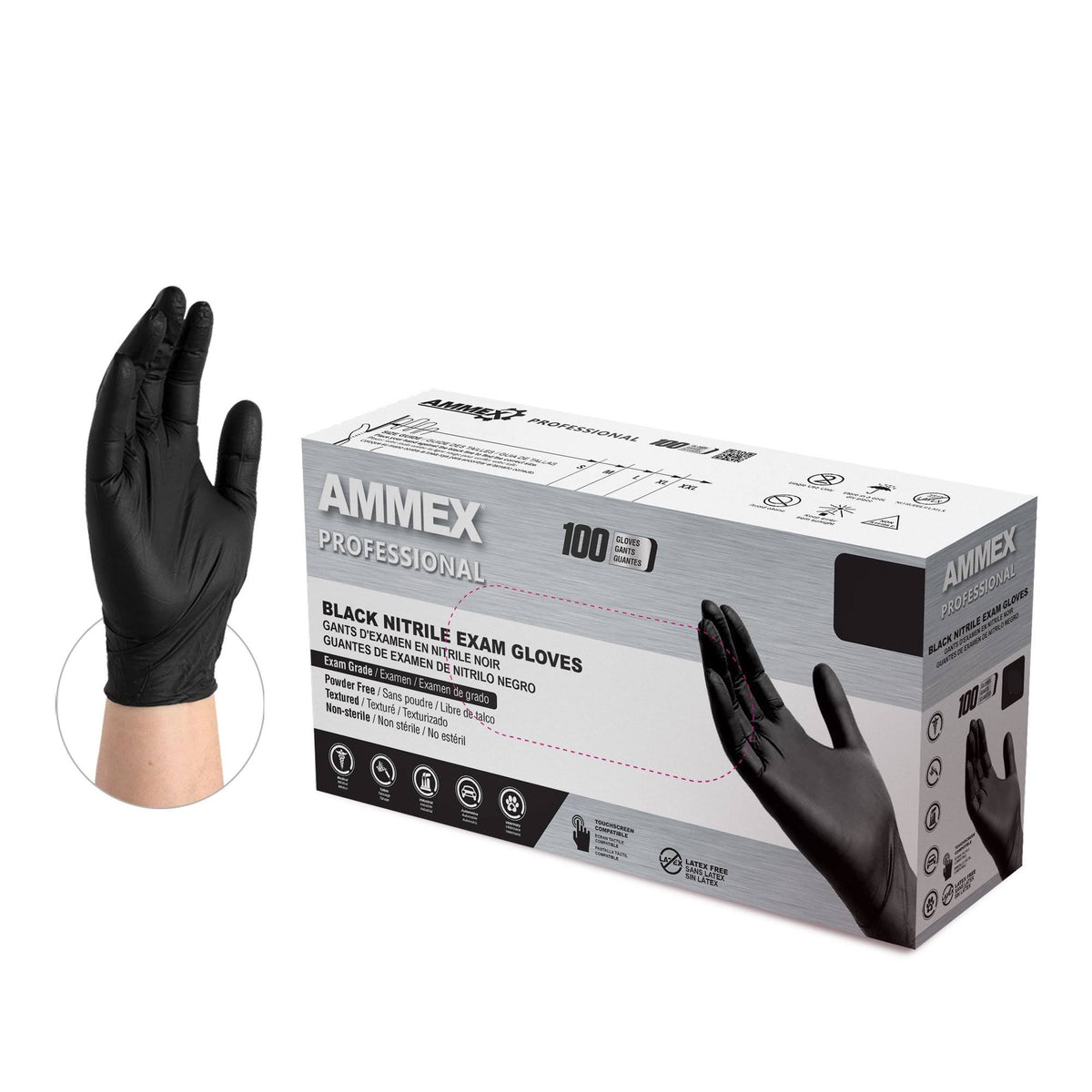 Black Nitrile Exam Gloves (Case of 1000) - Small C682