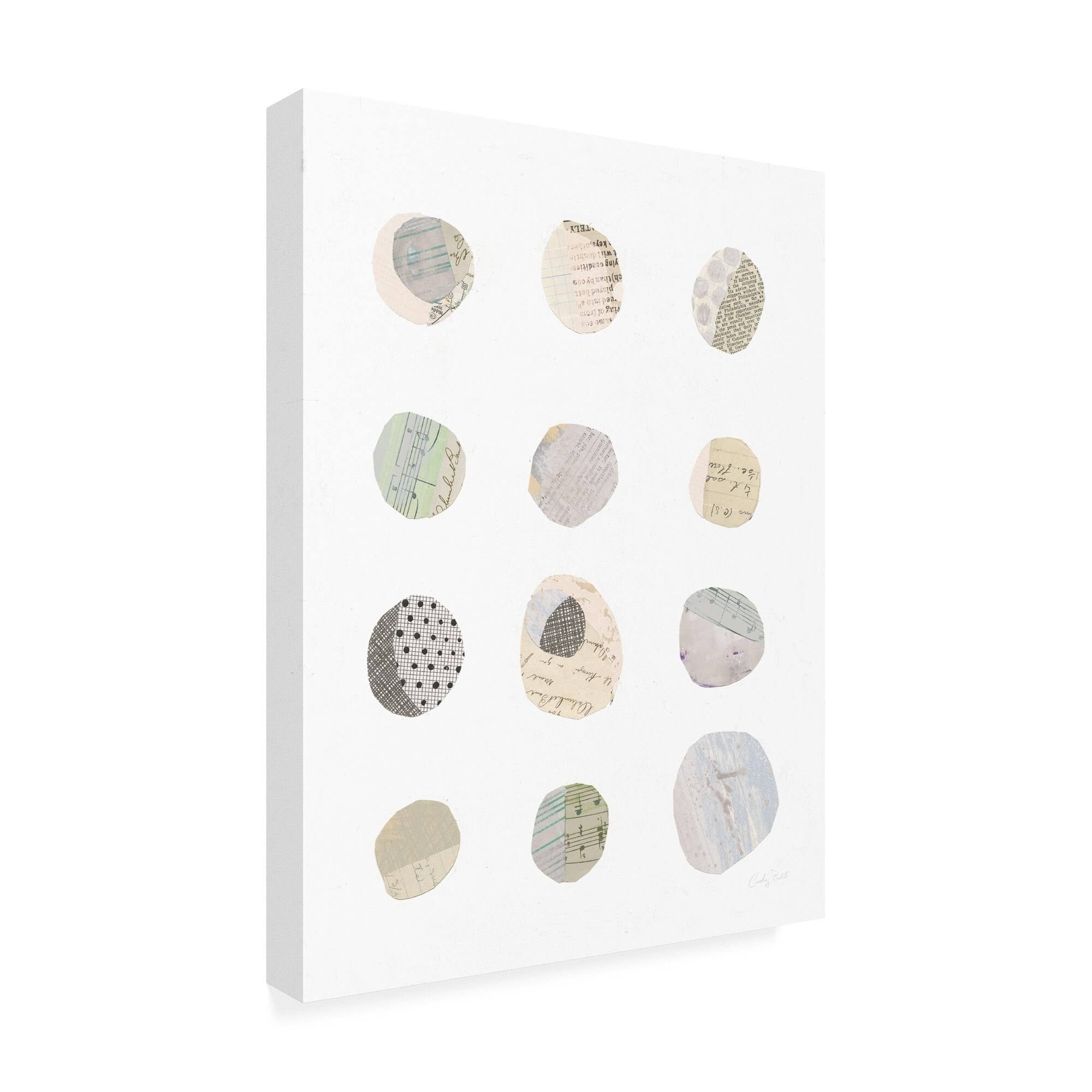 Geometric Collage II on White Neutral Canvas Art U769206